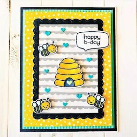 Sunny Studio Stamps: Just Bee-cause Customer Card by Stephanie