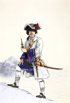 Le cavalier du régiment de Séville, création personnelle inspirée d’un dessin trouvé sur anargader.net (source inconnue)