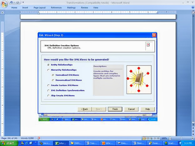 XML file from a relational file (table)