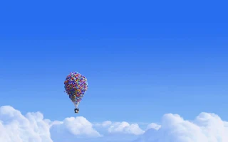 Up Movie Flying House Above Clouds HD Wallpaper