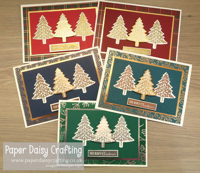 Perfectly Plaid Christmas tree card Stampin' Up!