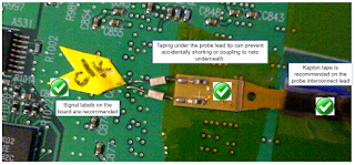 Kapton tape makes for a good insulating layer to prevent probes from shorting accidentally