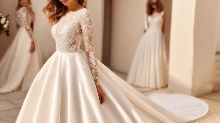 vestidos de novia civil largos