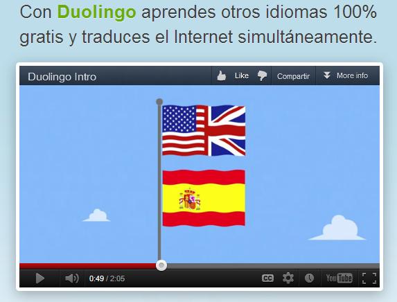 Duolingo, excelente plataforma para aprender idiomas y traducir la web al mismo tiempo