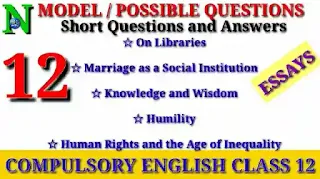 Compulsory English Class 12 Model Questions and Answers 2079 | Neb Compulsory English Class 12 Essays by Suraj Bhatt