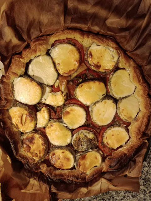 Homemade tomato and goats cheese tart. Photo by Loire Valley Time Travel.