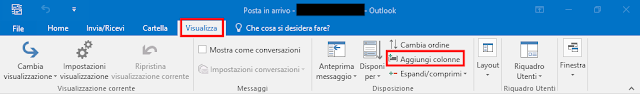 MS Outlook, Aggiungi colonne