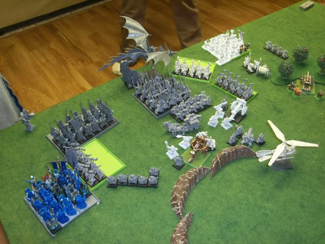 Warhammer Battle for the Treasure Horde - Warriors of Chaos, High Elves, and Dwarfs