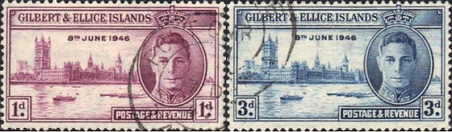 Gilbert and Ellice Islands, 1946 - WW II victory - British Omnibus