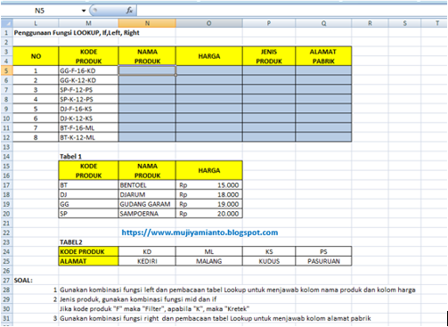 soal excel