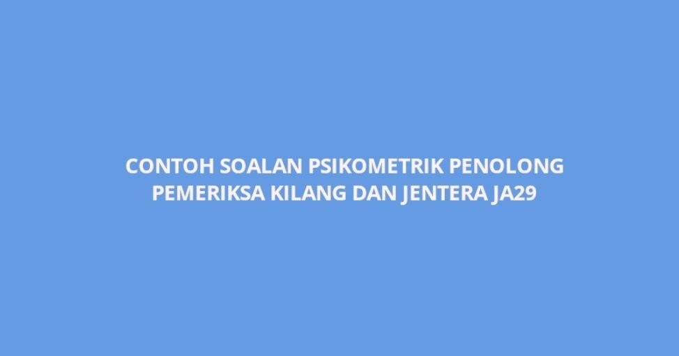 Pemeriksa Kilang Dan Jentera