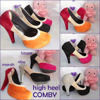 Sepatu High Heels Comby Wanita Warna-Warni
