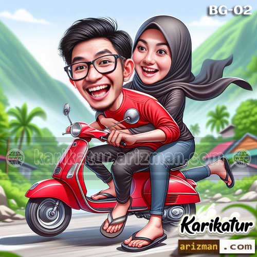 Karikatur 4D Boncengan 2