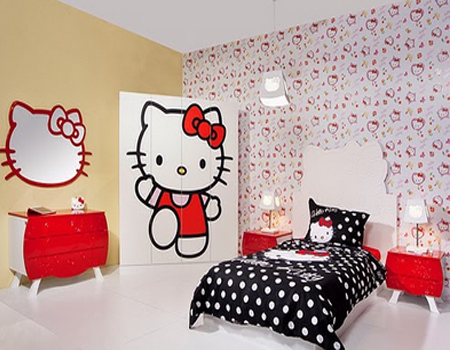 Desain Kamar Tidur Tema Hello Kitty Desain Rumah 