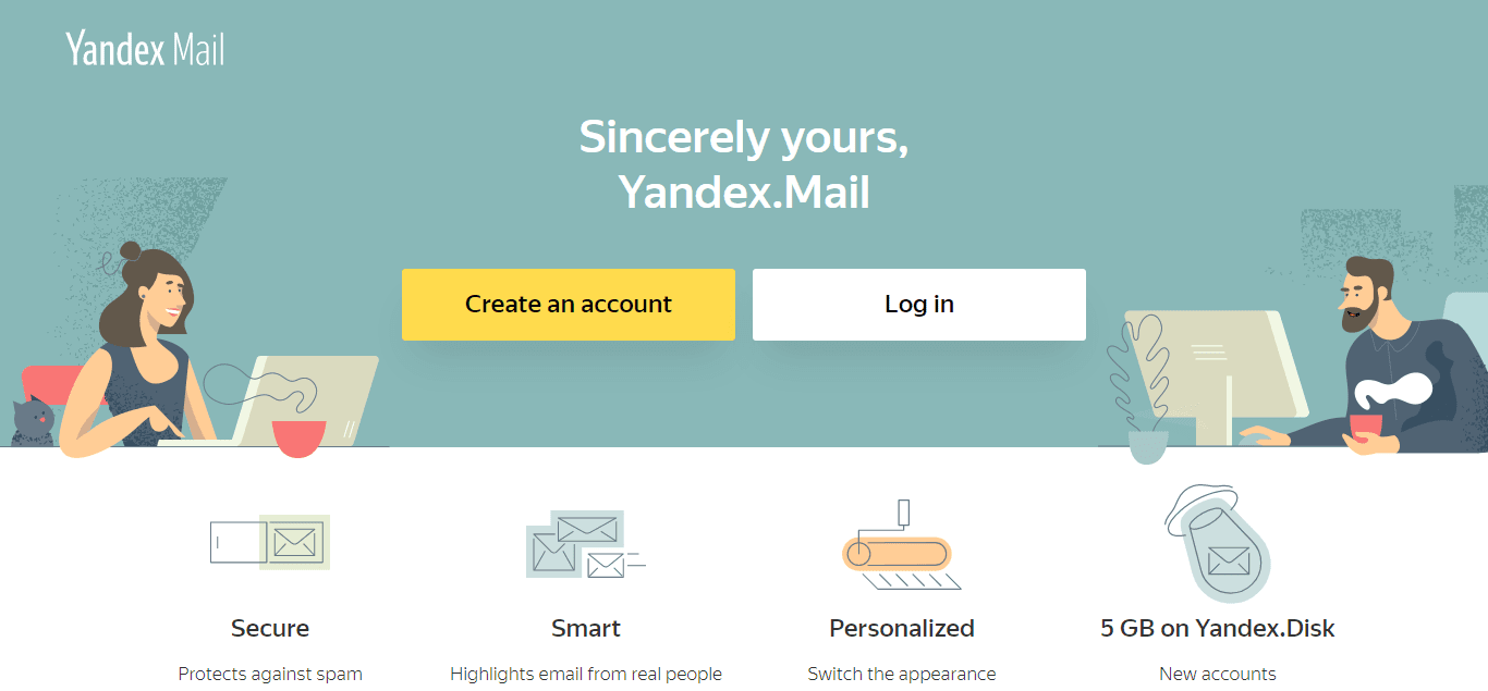 Yandex Mail Free, Reliable Email