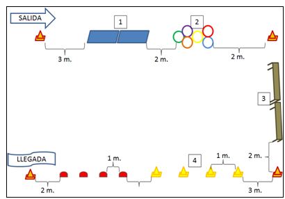 Resultado de imagen de circuito para hacer en educación física