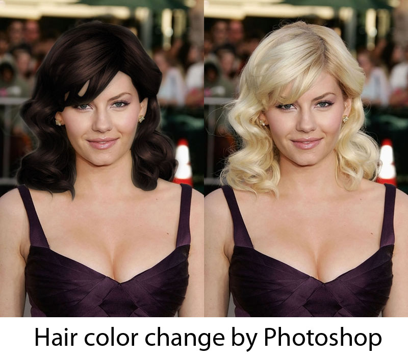 Hair colour change in Adobe Photoshop