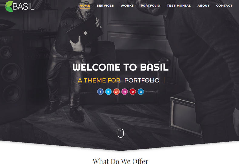 Basil Portfolio Blogger Template 