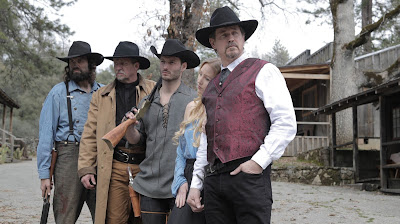 Michael Pare and his posse of bad dudes in ONCE UPON A TIME IN DEADWOOD.