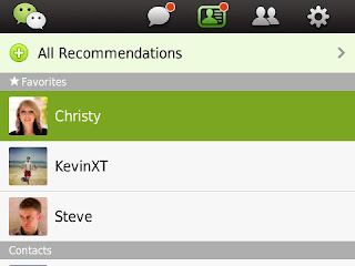 WeChat v2.5 for BlackBerry