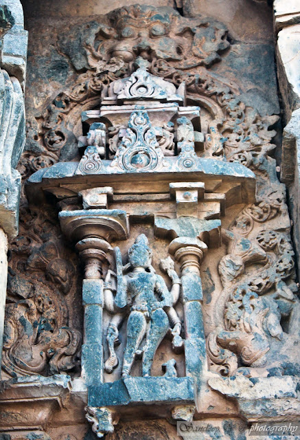 sculptures on the walls of the temple