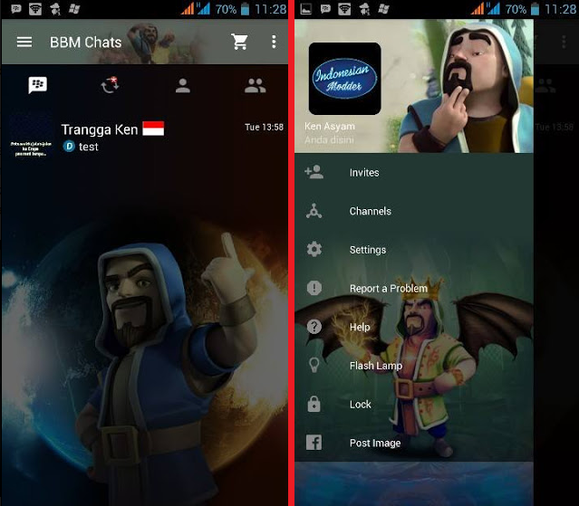 BBM MOD Wizard (Clash Of Clans) Version 2.10.0.35 Apk