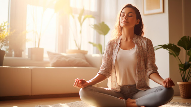 Mujer practicando yoga