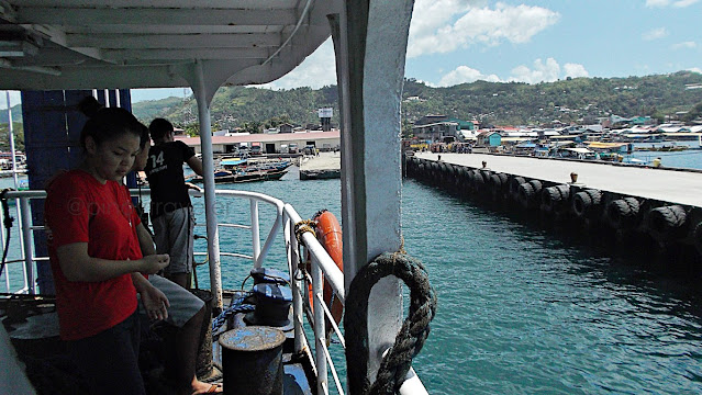 rear section of M/V Blessed Stars of Roble Shipping with Catbalogan City Pier 1 in the background