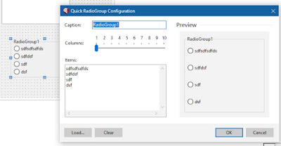 Quick RadioGroup Configuration в Delphi 12