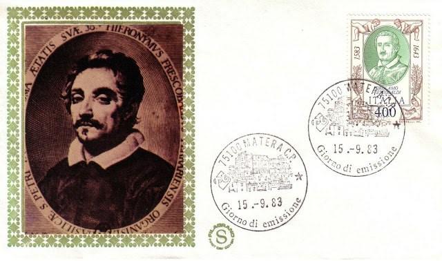 Girolamo Frescobaldi, composer, 1983 FDC