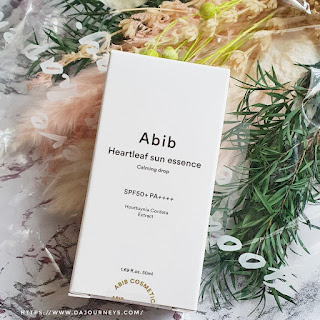 Review Abib Heartleaf Sun Essence Calming Drop SPF50+ PA++++