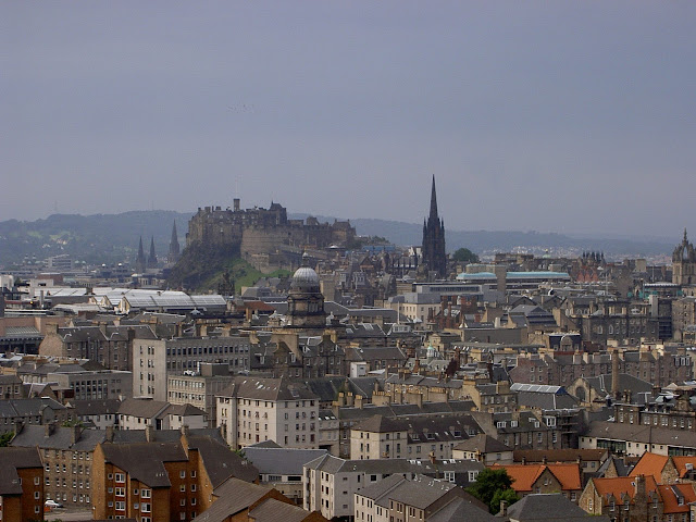 A view of Edinburgh Castle from a rooftop