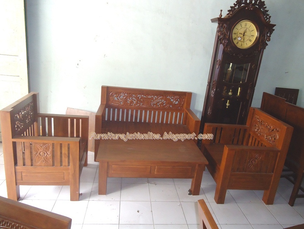  Kursi  Tamu Model Minimalis  Kayu Jati Furniture Jati