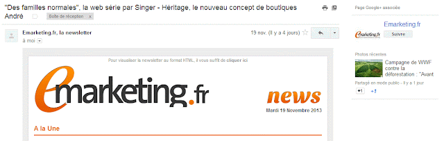Google Plus depuis Gmail - strategie social media - tendances webmarketing
