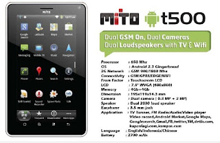 Harga Mito T500 Android Tablet