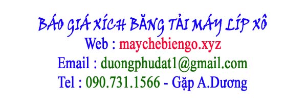 báo giá xích băng tải máy líp xô