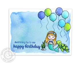 Sunny Studio Stamps Magical Mermaids Birthday Card by Mendi Yoshikawa