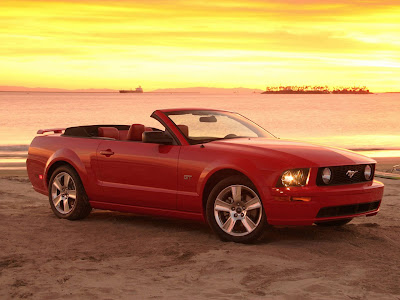 Ford Mustang Red Convertible Car 2005