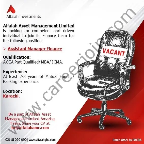 Jobs in Alfalah Asset Management Ltd