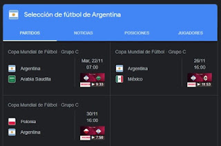 fixture partidos argentina mundial qatar 2022