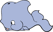 Desenho de baleia colorido. Desenho de baleia colorido