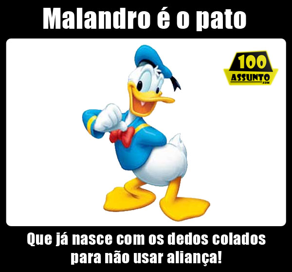 Malandro é o pato