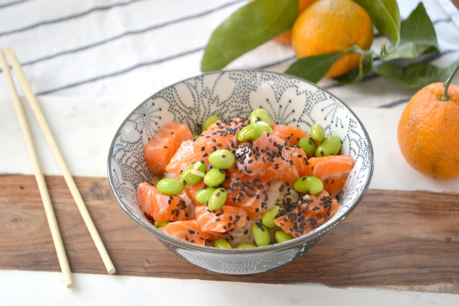 Attic Lace: Salmon Poke with Jasmine Rice