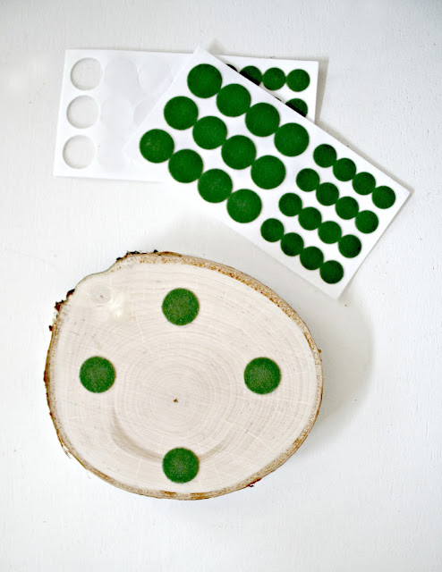 DIY wood slice coasters