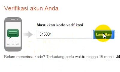 masukkan 6 kode angka verifikasi