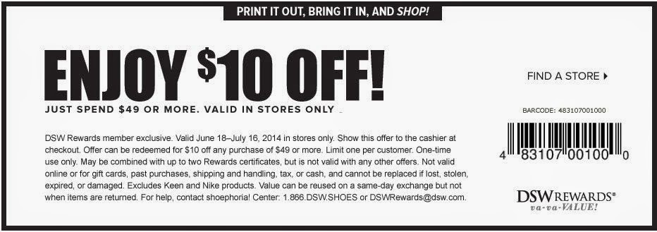 dsw coupons