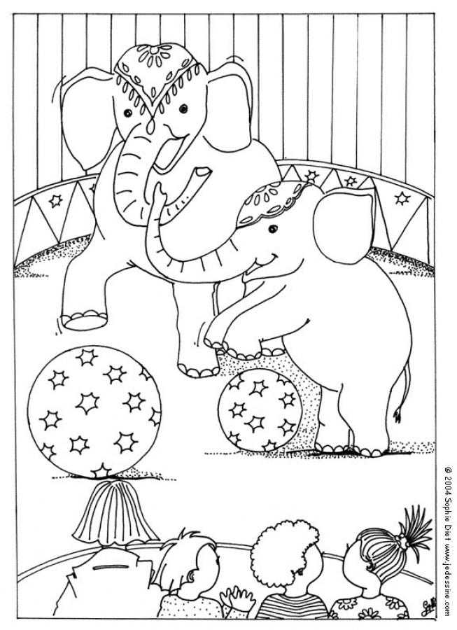 Download transmissionpress: Circus Elephant Coloring Pages