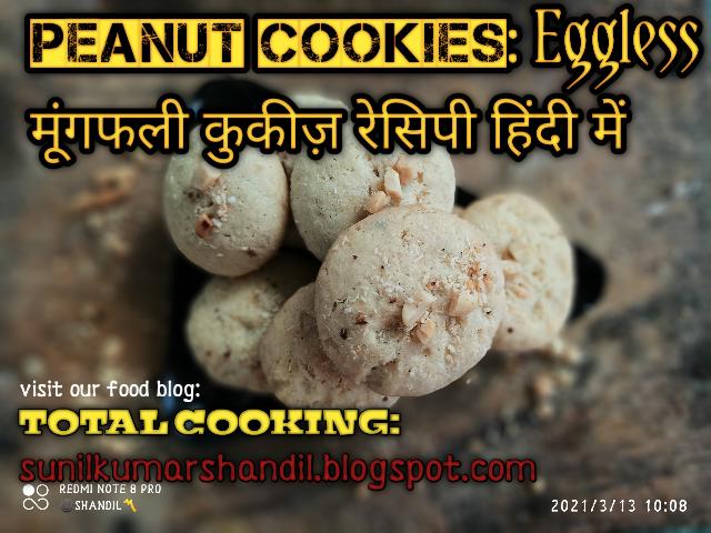 मूंगफली कुकीज़ रेसिपी हिंदी में | Peanut Cookies Recipe in Hindi|Eggless 