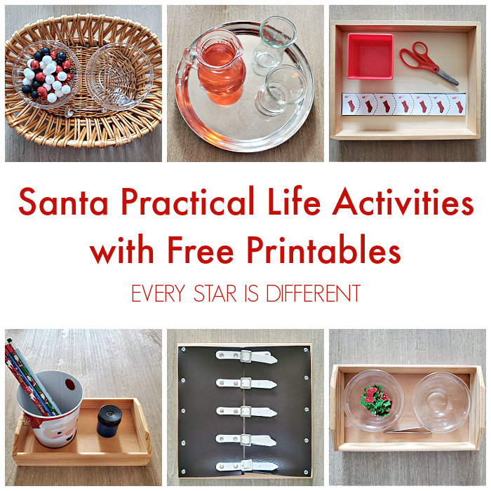 Santa Practical Life Activities
