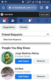 See sent friend requests on facebook
